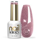 Clavier, Nailsology, lakier hybrydowy z brokatem, 122 Princess Pink, 8 ml