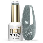 Clavier, Nailsology, lakier hybrydowy z brokatem, 124 Sea Life Blue, 8 ml