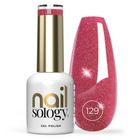 Clavier, Nailsology, lakier hybrydowy z brokatem, 129 Lambada Pink, 8 ml