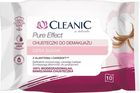 Cleanic, Pure Effect, chusteczki do demakijażu, cera sucha, 10 szt.