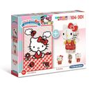 Clementoni, Hello Kitty, puzzle + 3D model, 104 elementy