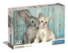 Clementoni, Kotek i króliczek, puzzle, 500 elementów