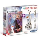 Clementoni, Kraina lodu, puzzle 3D, 104 elementy