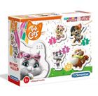 Clementoni, Super Color, 44 Koty, Moje pierwsze puzzle, 40 elementów