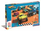 Clementoni, Super Color, Hot Wheels, puzzle maxi, 104 elementy