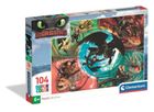 Clementoni, Super Color, Jak wytresować smoka, puzzle, 104 elementy