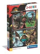 Clementoni, Super Color, Jurassic World, puzzle, 2-60 elementów