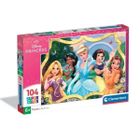 Clementoni, Super Color, Księżniczki Disneya, puzzle, 104 elementów