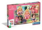 Clementoni, Super Color, Księżniczki Disneya, puzzle, 104 elementów
