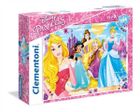 Clementoni, Super Color, Księżniczki Disneya, puzzle maxi, 104 elementy