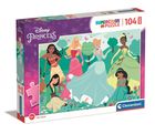 Clementoni, Super Color, Księżniczki Disneya, puzzle maxi, 104 elementy