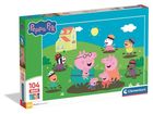 Clementoni, Super Color, Świnka Peppa, puzzle maxi, 104 elementy
