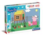 Clementoni, Super Color, Świnka Peppa, puzzle maxi, 60 elementów
