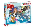 Clementoni, Super Color, Tom i Jerry, puzzle maxi, 24 elementy