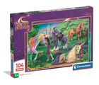Clementoni, Super Color, Unicorn Academy, puzzle, 104 elementów