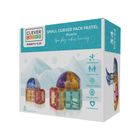 Cleverclixx, Small Curved Pack Pastel, klocki magnetyczne, 34 elementy