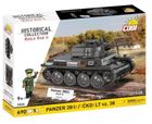 Cobi, Historical Collection, WWII, Panzer, 38(T)/CKD LT VZ.38, klocki, 1:28, 690 elementów