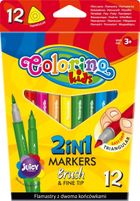 Colorino, flamastry dwustronne, 12 kolorów