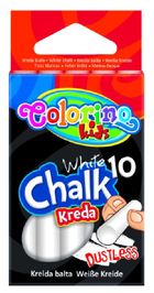 Colorino, kreda biała bezpyłowa, 10 szt.