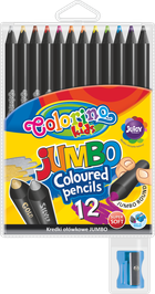 Colorino, kredki ołówkowe Jumbo, okrągłe, 12 kolorów