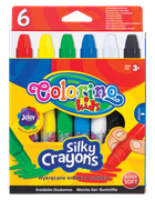 Colorino, wykręcane żelowe kredki świecowe w sztyfcie, 6 kolorów