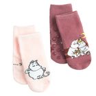 Cool Club, Antypoślizgowe skarpetki dziewczęce, różowe, Muminki, zestaw, 2 szt.