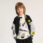 Cool Club, Bluza bejsbolówka chłopięca, rozpinana, czarna, SpongeBob