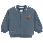 Cool Club, Bluza bejsbolówka chłopięca, rozpinana, niebieska, Auta