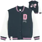 Cool Club, Bluza bejsbolówka dziewczęca, rozpinana, ocieplana, granatowa