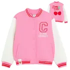 Cool Club, Bluza bejsbolówka dziewczęca, rozpinana, ocieplana, różowa