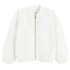 Cool Club, Bluza bomberka dziewczęca, rozpinana, biała