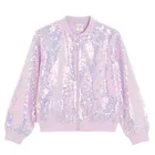 Cool Club, Bluza bomberka dziewczęca, rozpinana, fioletowa