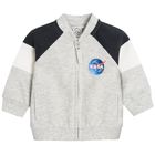 Cool Club, Bluza chłopięca, rozpinana, szara, NASA