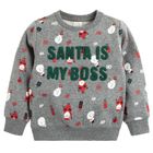 Cool Club, Bluza chłopięca, szara, Santa is my boss