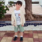 Cool Club, Bluza chłopięca z kapturem, rozpinana, baggy, beżowa