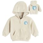 Cool Club, Bluza chłopięca z kapturem, rozpinana, beżowa
