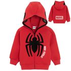 Cool Club, Bluza chłopięca z kapturem, rozpinana, czerwona, Spider-Man