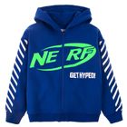 Cool Club, Bluza chłopięca z kapturem, rozpinana, granatowa, Nerf