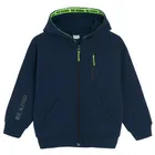 Cool Club, Bluza chłopięca z kapturem, rozpinana, ocieplana, granatowa