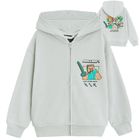Cool Club, Bluza chłopięca z kapturem, rozpinana, szara, Minecraft