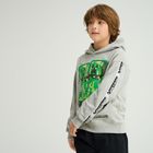 Cool Club, Bluza chłopięca z kapturem, szara, Minecraft