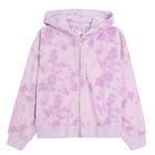Cool Club, Bluza dziewczęca z kapturem, rozpinana, fioletowa, tie dye