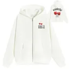 Cool Club, Bluza dziewczęca z kapturem, rozpinana, ocieplana, biała