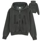 Cool Club, Bluza dziewczęca z kapturem, rozpinana, szara