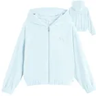 Cool Club, Bluza dziewczęca z kapturem, rozpinana, welurowa, niebieska