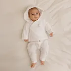 Cool Club, Bluza niemowlęca z kapturem, bawełna organiczna, biała