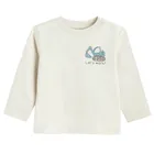 Cool Club, Bluzka chłopięca z długim rękawem, beżowa