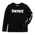 Cool Club, Bluzka chłopięca z długim rękawem, czarna, Fortnite