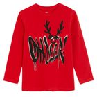 Cool Club, Bluzka chłopięca z długim rękawem, czerwona