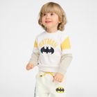 Cool Club, Bluzka chłopięca z długim rękawem, ecru, Batman